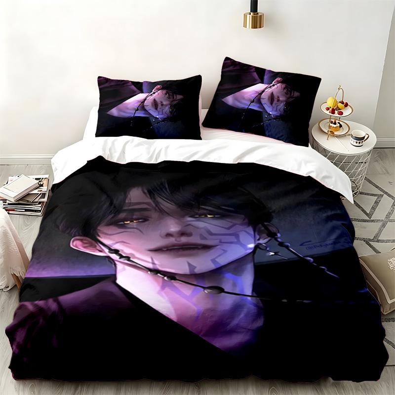 Kpop Demon Hunters 3pc Set Perfect for Bedroom Use Comfortable Bedding Set Includes a Duvet Cover and Two Pillowcases Ideal Birthday or Christmas Gift