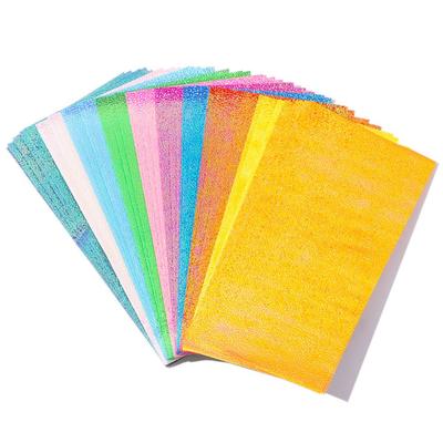 50 Sheets Glittering Origami Paper Square Folding Papers Single-sided Mixed Color Scrapbooking Handmade Material Stationery