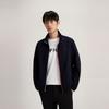 Tommy Hilfiger Color Block Placket Casual Zipper Stand Collar Jacket Men jackets Navy-Blue MW0MW33753