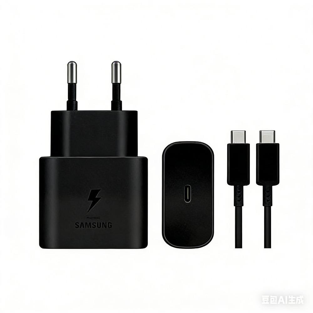 

Samsung 45W PD Fast Charger Set (EP-TA845), EU Plug, 5A USB-C to USB-C Cable, Super Fast Charging for Galaxy Phones/Tablets чорний