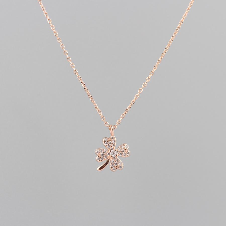 Lucky Clover Necklace Female Clavicle Chain Simple Temperament Ing Net Red Necklace Gift