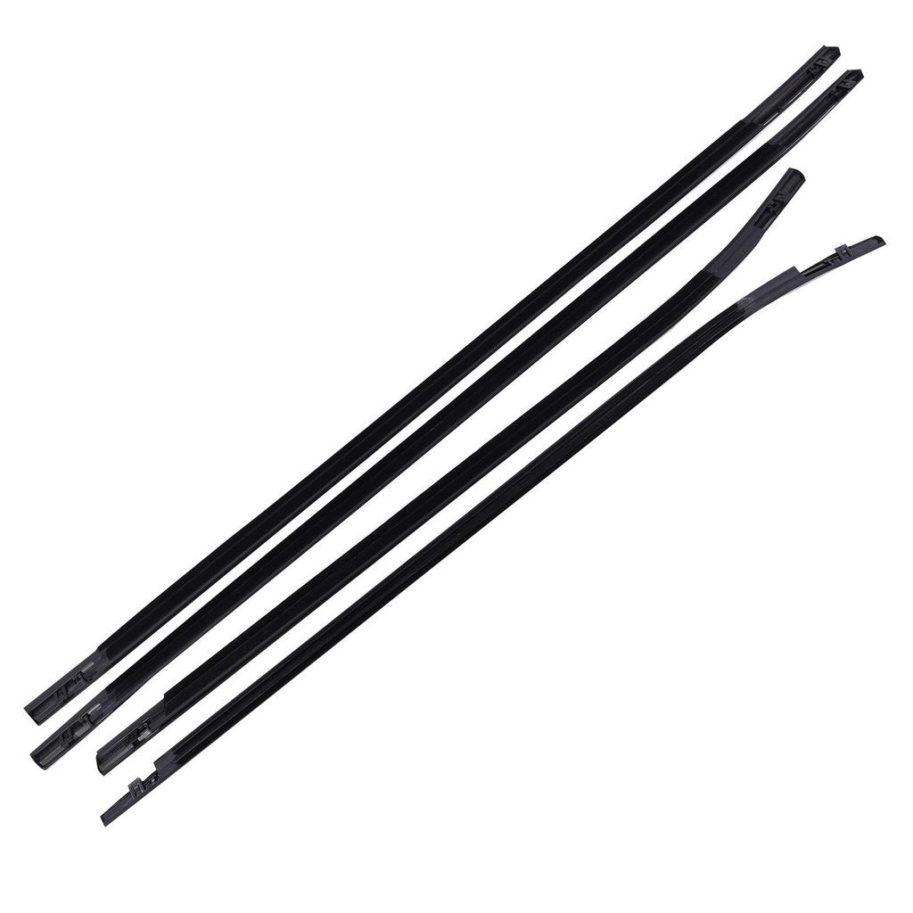 Compatible Window Glass Trim Strips for 15-25 Murano Models: Front and Rear Exterior Water Deflector Strips