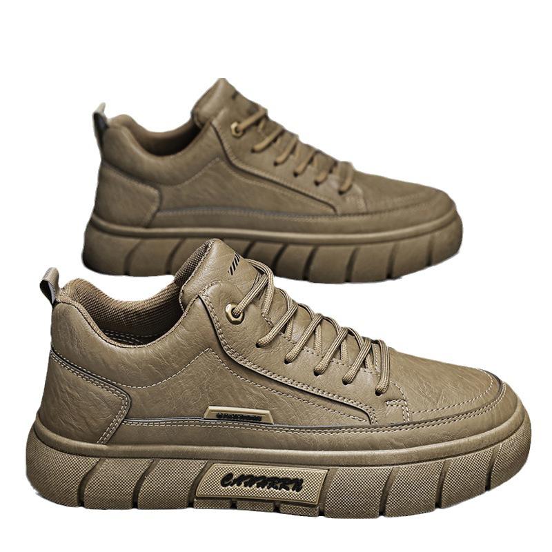British Style Leather Waterproof Shoes 22 New Sports and Leisure Board Shoes Martin Leather Shoes Platform