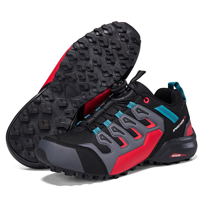 

Lightweight Anti-slip Hiking Shoes Magnetic Closure Outdoor Adventure Sneakers 40 червоний