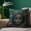 Film Horror A-Annabelle Kissenbezug Plüschstoff Weicher Kissenbezug Doppelseitiger Druck Sofakissenbezug Überwurf