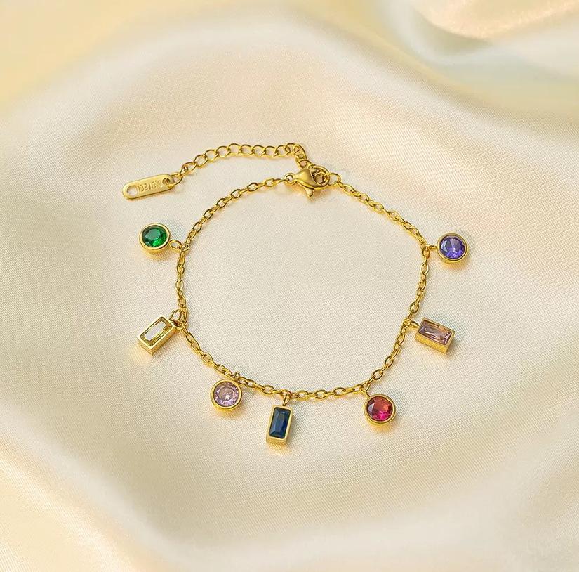 

Fashion Zircon Pendant Bracelets Women Flower Adjustable Pull Cord Chains Exquisite Banquet Daily Wear Jewelry Accessories Gifts