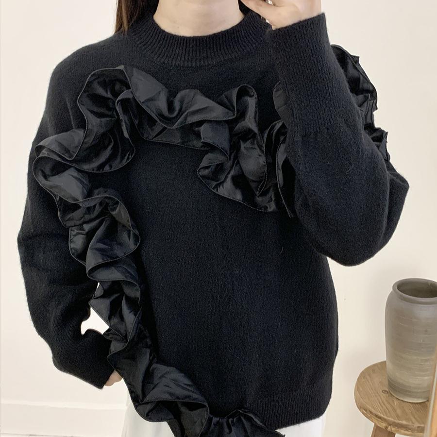 

Женские повседневные свитера с длинным рукавом на осень-зиму, с круглым вырезом, ребристым трикотажем, с 3D-цветочным принтом, свободные пуловеры, топы, легкий свитер, джемпер для женщин one size чёрный