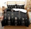 Black Sun Moon Star Bedding Set Bohemian Totem Line Duvet Cover Pillowcases Bedlinen Adults Bedclothes Twin Full Queen King Size