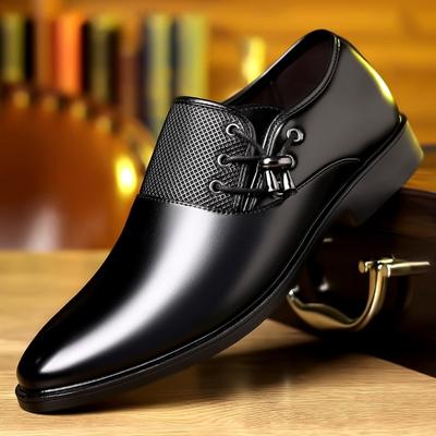 Mens Leather Shoes Fashion Business Dress Shoe Italian Oxford Leather Shoes for Men Slip-on Loafers Luxury Wedding Shoes for Men