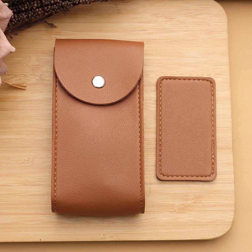 Brown Watch Bag Organizer Watch Accessories Anti-Dust Gift Bag Flannelette and Leather Bags for Jewelry Watch Storage Gift Bags