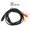 כבל Mini DIN 9 פינים מצופה ניקל ל-3 RCA, זכר לזכר, כבל Mini DIN למקלט טלוויזיה AV