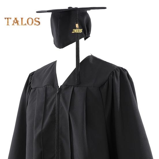 1 Set Academic Uniform Includes Hat Shawl Honour Rope V-Neck Bat-Sleeved Robe 2025 Graduation Cap And Gown Set for Memorable Graduation Events