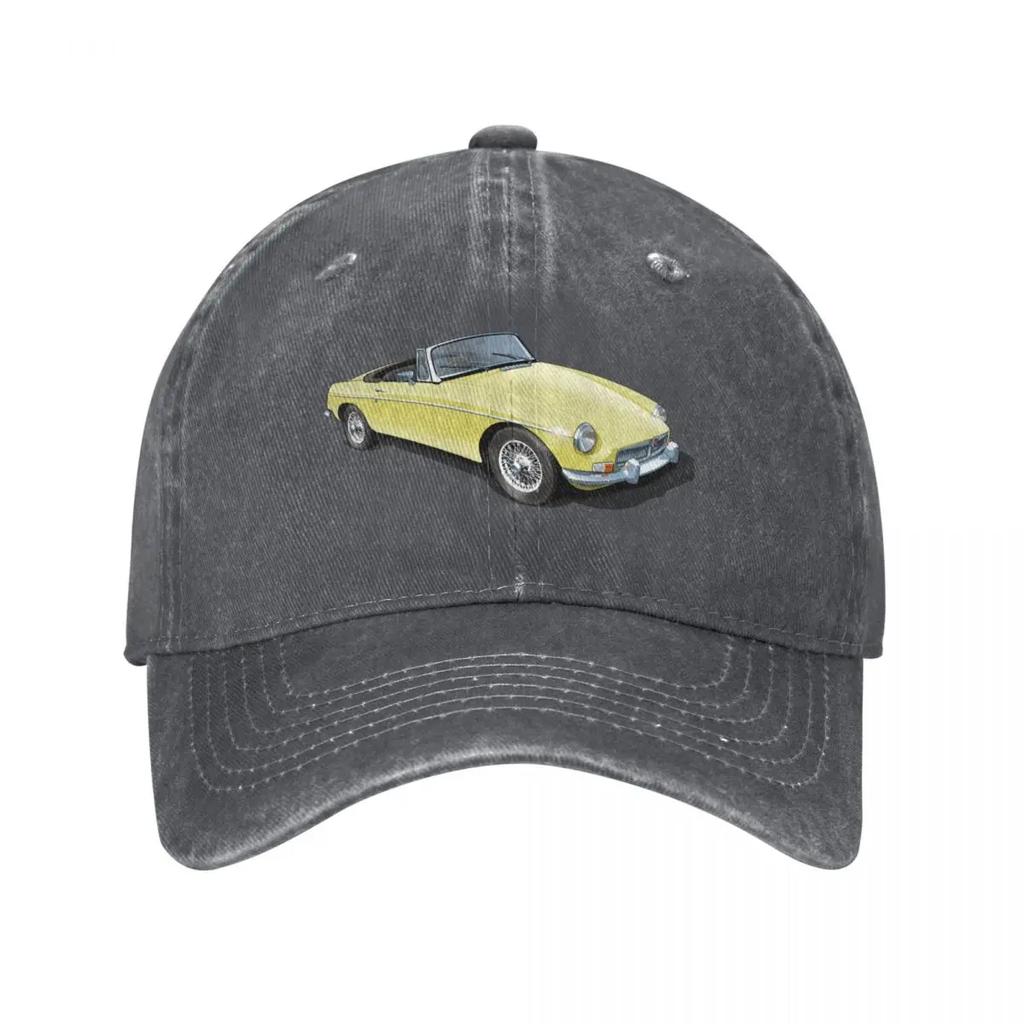 MGB Roadster In Pale Primrose Baseball Cap Thermal Visor Hat Beach Birthday Hip Hop Unisex Golf Wear Womens