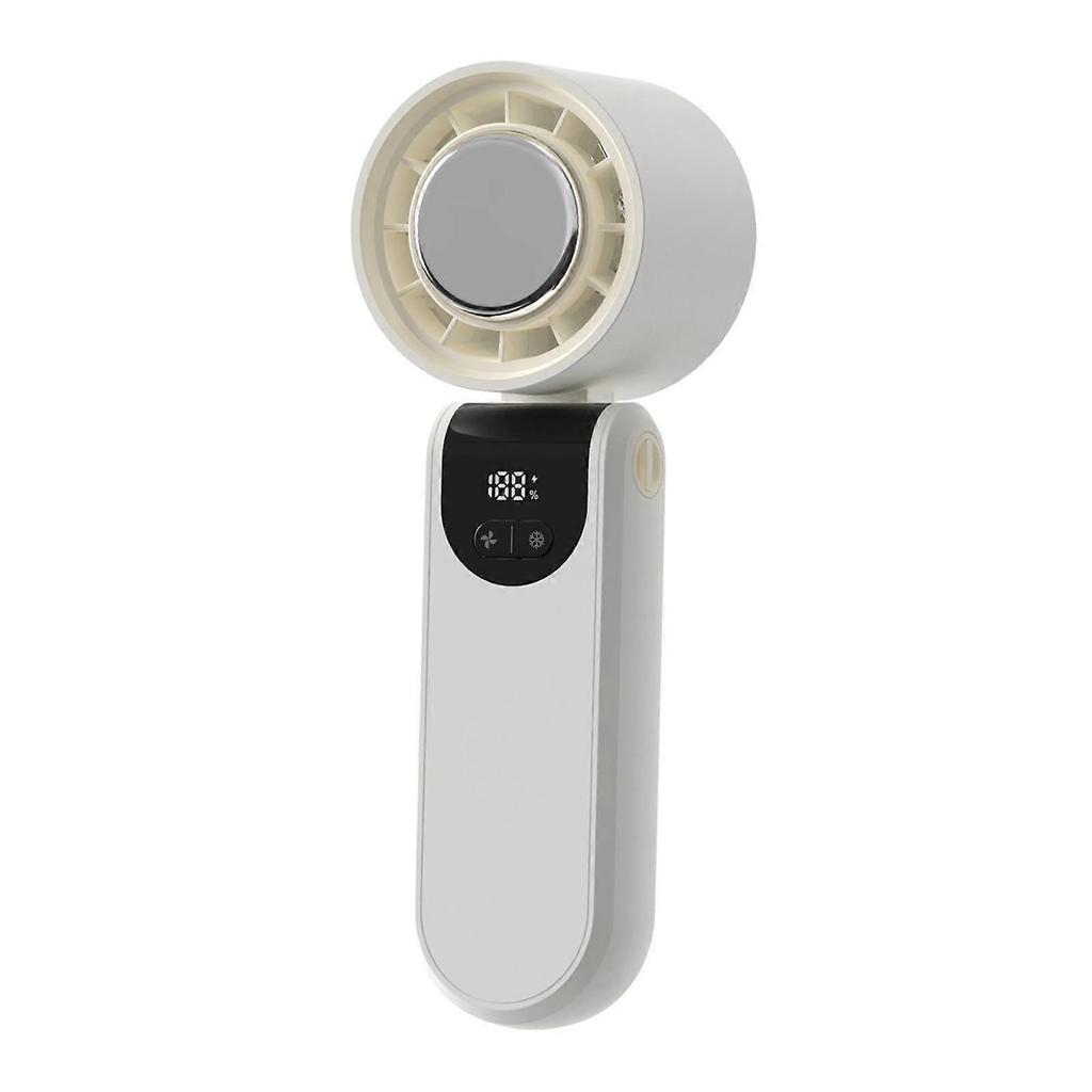 Handheld Fan Folding Desktop for Travel Makeup for Men Women Kids Gift White