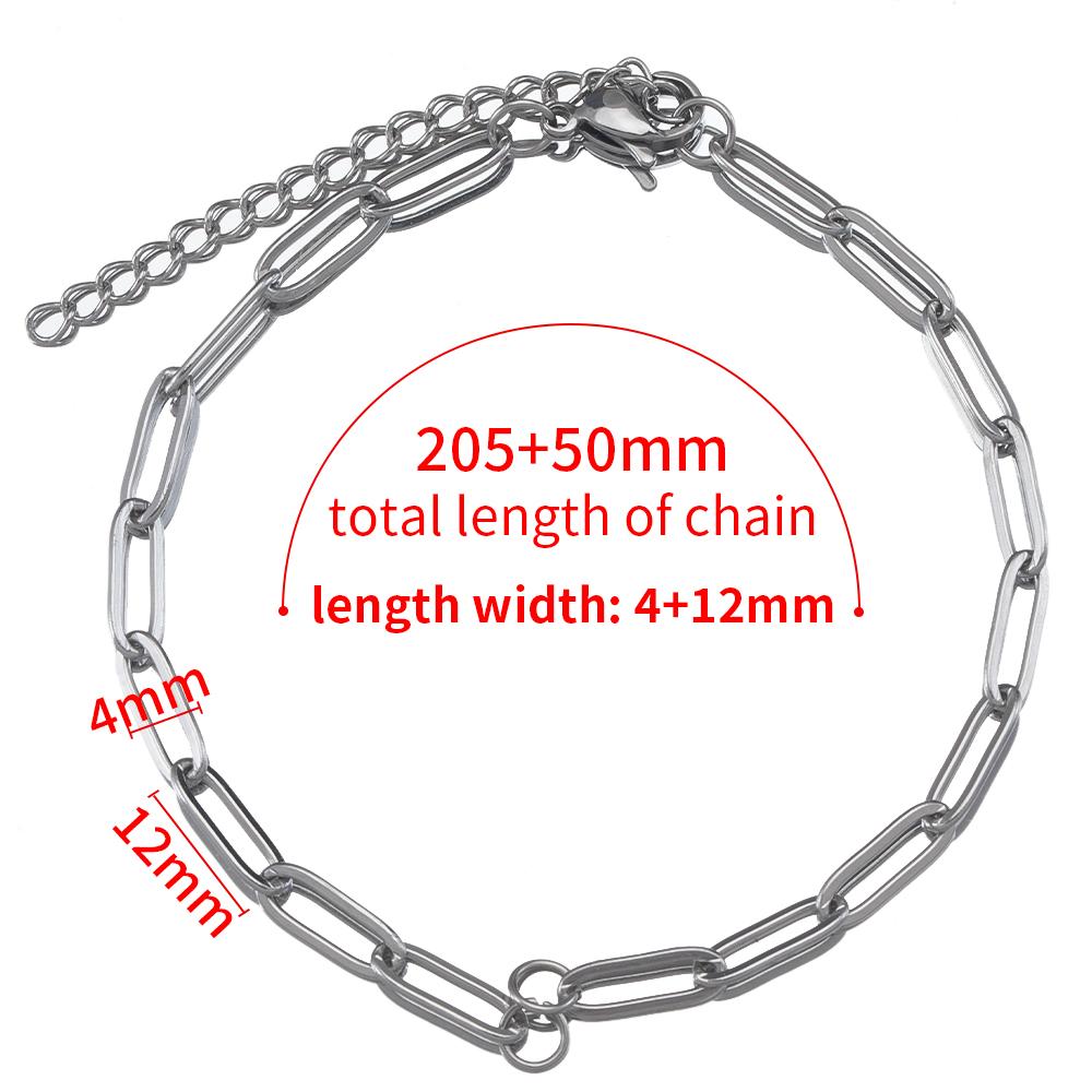 10pc 5pc Stainless Steel Semi-finished Bracelet Frame Chain with Adjustable EXtension Chain Lobster Clasp for DIY Jewelry Making