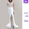 Women's Spring Fashion New Dress Wish Sexy V-neck Perspective Dress Dress