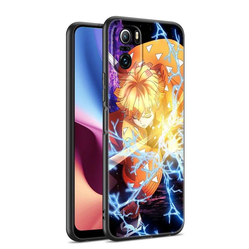 Anime Demon Slayer Agatsuma Zenitsu Phone Case For Xiaomi Mi POCO X3 NFC GT M4 M3 12 11T 10T Pro A3 11 Lite NE 5G 12X 11i F3