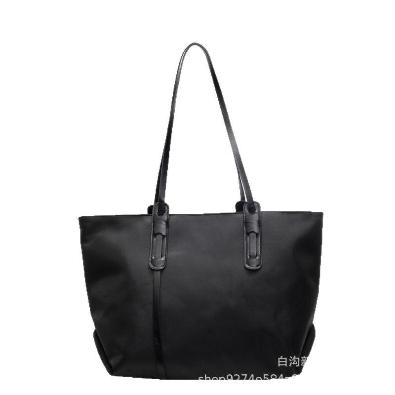 Textured Bag Women's 2025 Large-capacity Simple Commuter Messenger Tote Bag, College Student Class Shoulder Bag