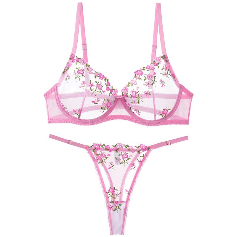 

Европейско-американский сексуальный комплект бюстгальтера из французского кружева для женщин: Пуш-ап, Боковая поддержка, Чистое желание нижнее белье M розовый