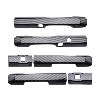 OKAYOHINN Couvre-poignées de porte en fibre de carbone pour le nouveau Step Wagon série RP Garniture ABS style fibre de carbone pour extérieur Protège contre les rayures d'ongles