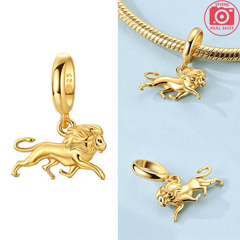 

Золотое Животное Лев Животное Подвеска Оригинальная Медная Бусина Подходит для Браслета Женский Изысканный Подарок Ювелирное Изделие Аксессуар Изготовление Сделай Сам