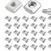 50Pcs Sliding T Nuts Replacement with Screws Metal Sturdy Hardware Slot Slide for DIY Projects