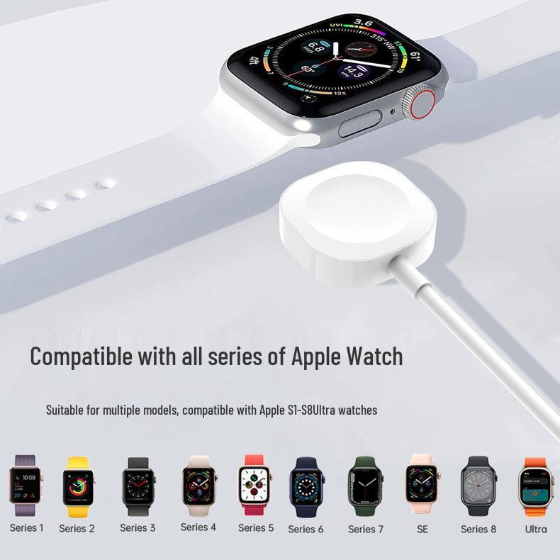Kompatibel med Apple Watch Series 8/7/6/5/4/3/2/1 Magnetisk Trådlös Laddare
