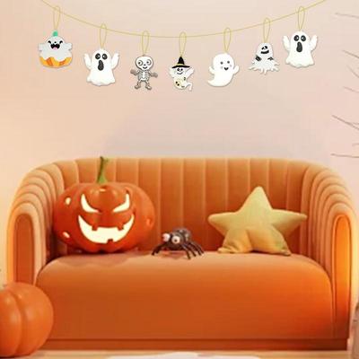 Halloween Geist Anhänger Halloween Ornamente Geist Anhänger 12 Stück Halloween Türhänger Schild Für Fenster Wand Bäume Außen Haus