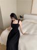 [Spot] White Suspender Dress Children's Summer New French Coffee Break Small First Love Waist a Word Length