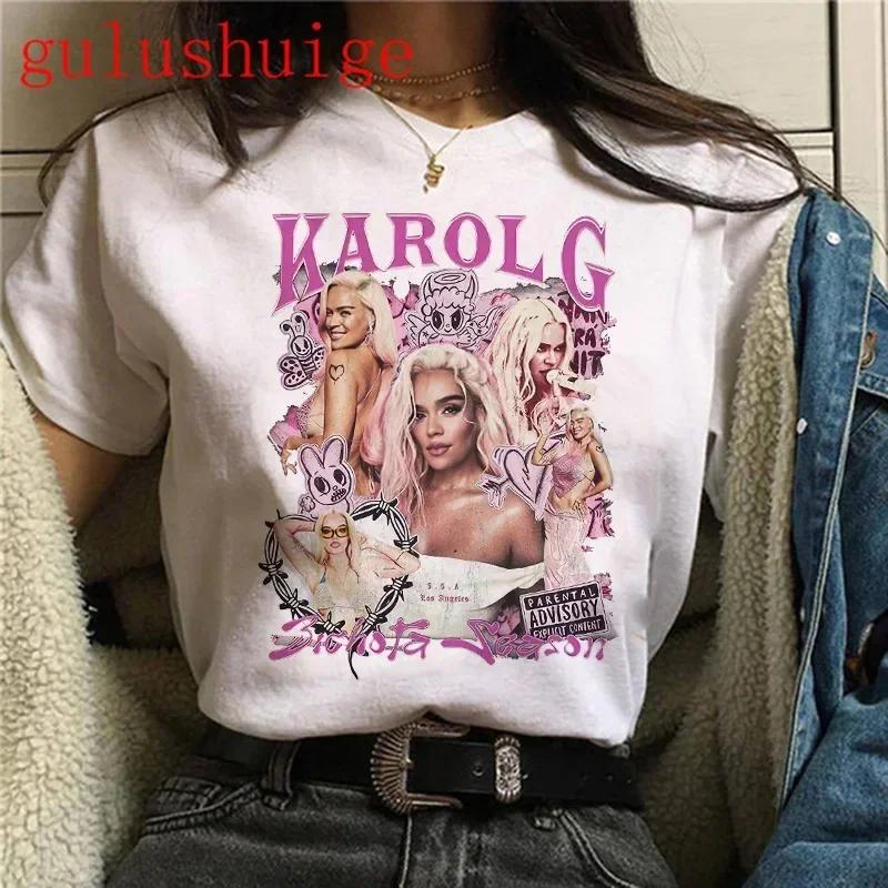 Unisex Y2k 90s Unisexana Sera Bonito Bichota Karol G T Shirt Women Short Sleeve Woman Graphic T Shirts O Neck Tee Trendy Clothing
