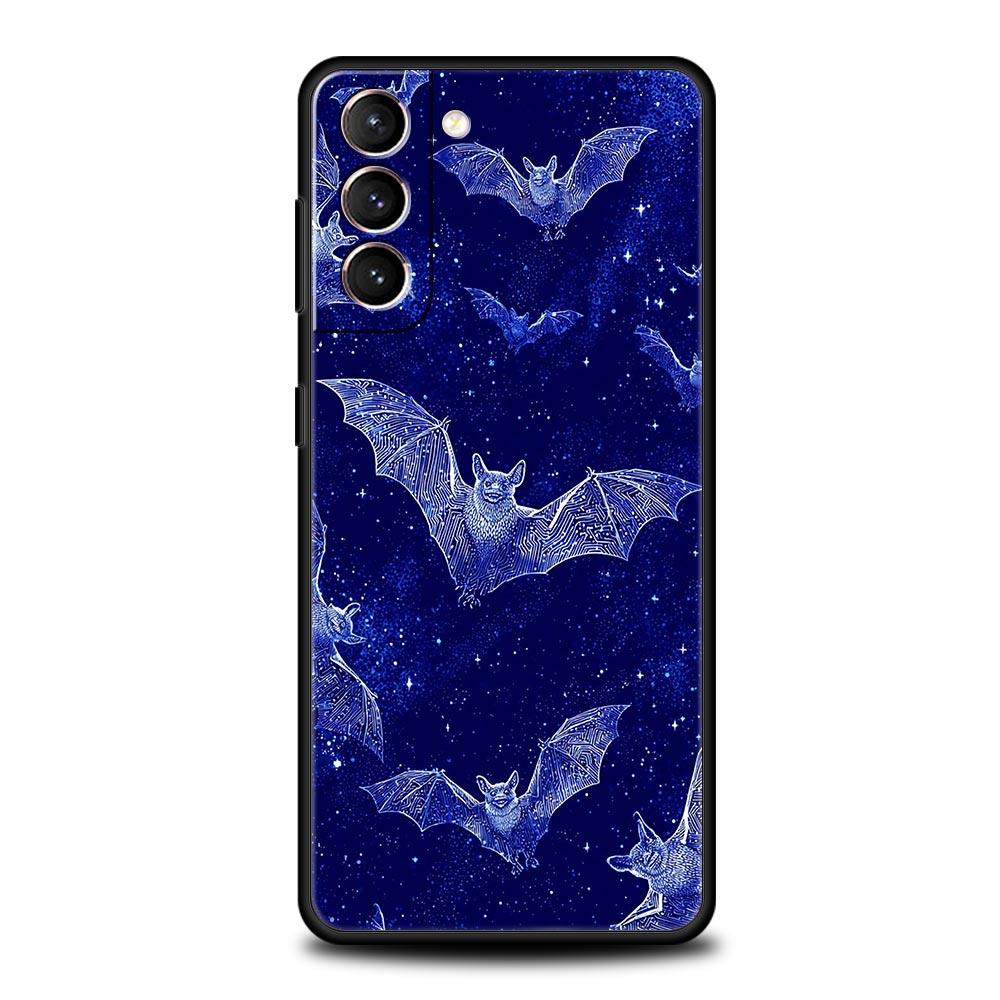 

Goth Vampire Bat animal Soft Phone Case For Samsung Galaxy S25 Edge S24 Plus S23 FE S22 S21 S20 Ultra 5G S10 Black Protect Cover Samsung S24Ultra