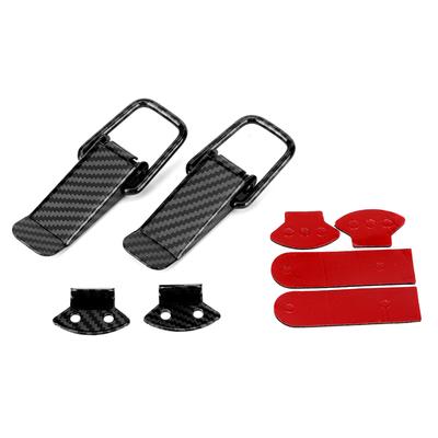 Gancio Universale Auto Camion Blocco Clip Sgancio Rapido Nero Texture Fibra di Carbonio