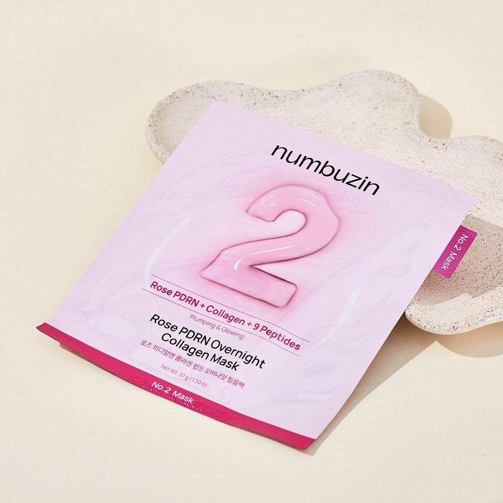 NUMBUZIN No.2 Rose PDRN Collagen Wrapping Overnight Film Mask Firming Glowing 37g