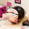 Cute Pig Desktop Storage Box Organizer Cute 2 Drawer Office Work Gadgets Hair Accessories Hairband Hairpin Desk Organizer Racks
