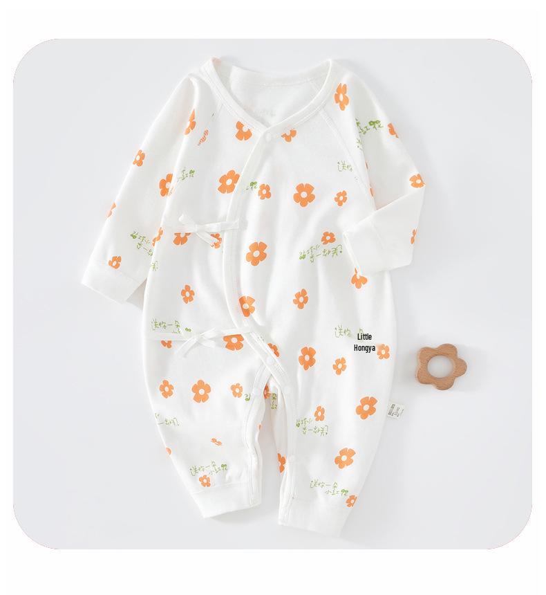 Newborn Pure Cotton Jumpsuit: All-Season Butterfly Romper for 0-6 Months