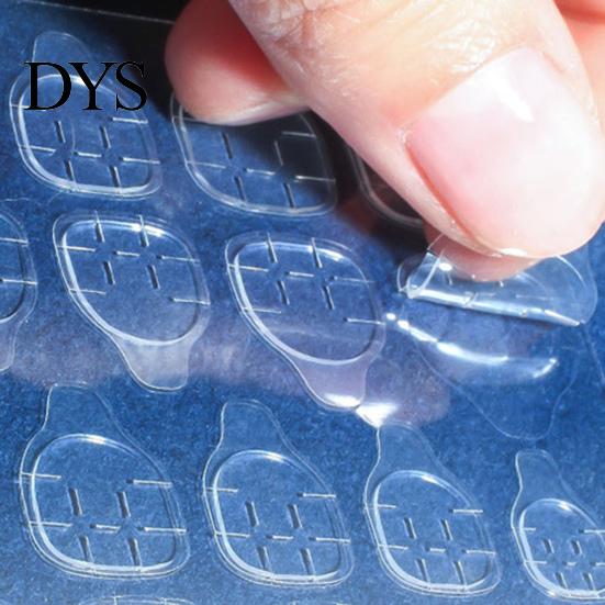 Transparent Nail Glue 10 Sheets Art Invisible Self Adhesive Waterproof Eco-friendly Easy to Apply Super Sticky Extend Nails Portable Double-Sided