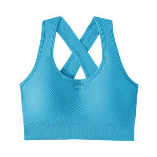 Women Vest Bra Anti-snagging Shockproof Sport Jogging Underwear Hollow Back Detachable Pads Quick Heat