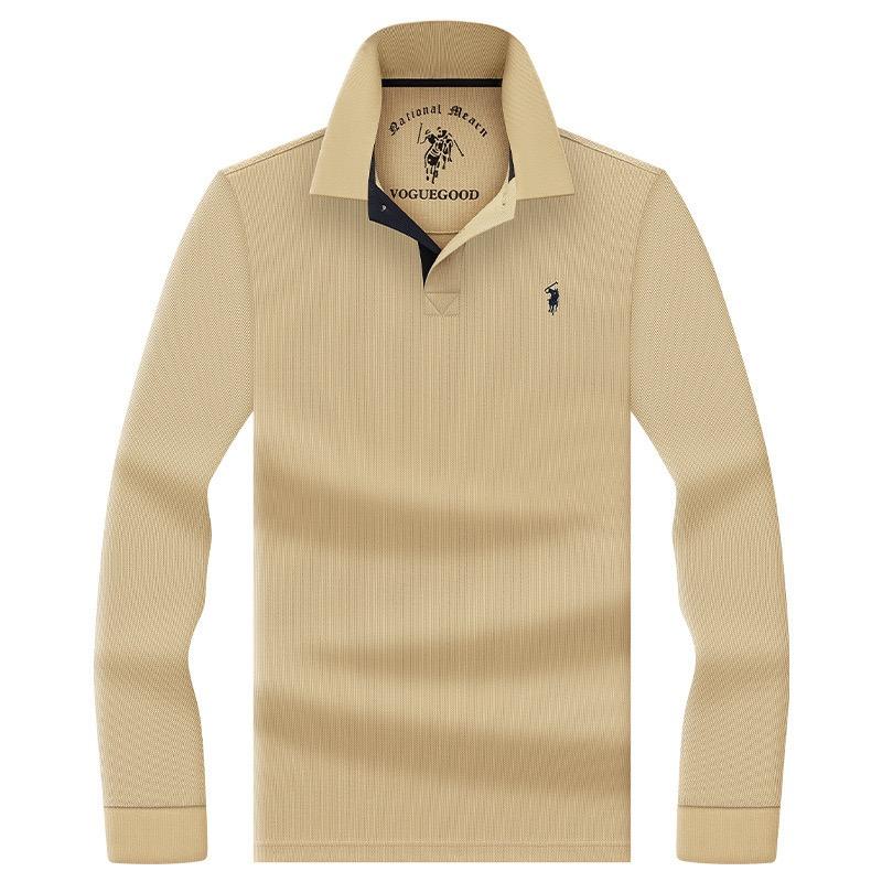 STORN Langarm-Poloshirt für Herren Herbstmode Neues luxuriöses Pony Paul Stickerei Oberteil Golf-T-Shirt