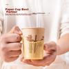 MENGTING Disposable Paper Cup Holder, Cream-Style Tea Tray with Insulated Cups, Heat-Resistant Plastic Cup Holder, 8 Pieces