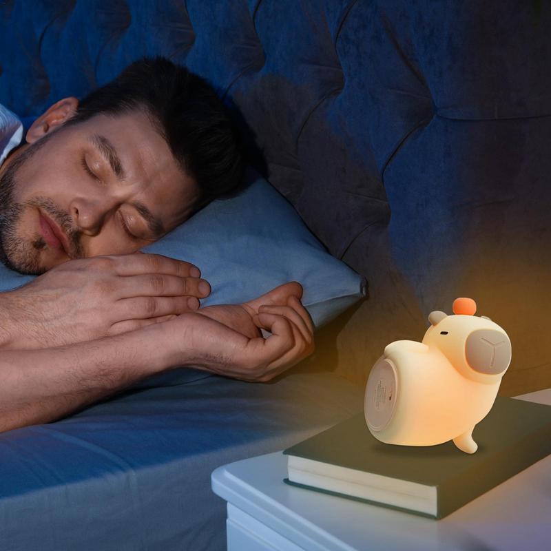 

Лампа капибара Перезаряжаемая силиконовая прикроватная лампа Милая лампа Мультяшный свет для спальни гостиной детской комнаты прикроватной тумбочки CHINA