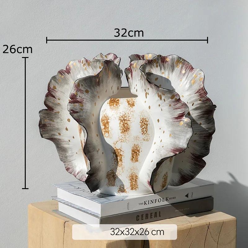 Colorful Wings Decorated Ceramic Vase Desk Decoration Flower Arrangement Artificial Flowers Decorative Floral Vases Modern Decor