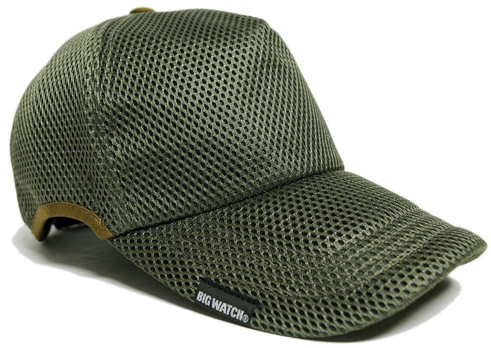 Plain Round Mesh Cap Khaki Large Size [Big Watch] CPMG-06R Men's