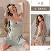 New pajamas halter suspender satin loungewear pure desire women's low-cut swing collar suspender nightdress