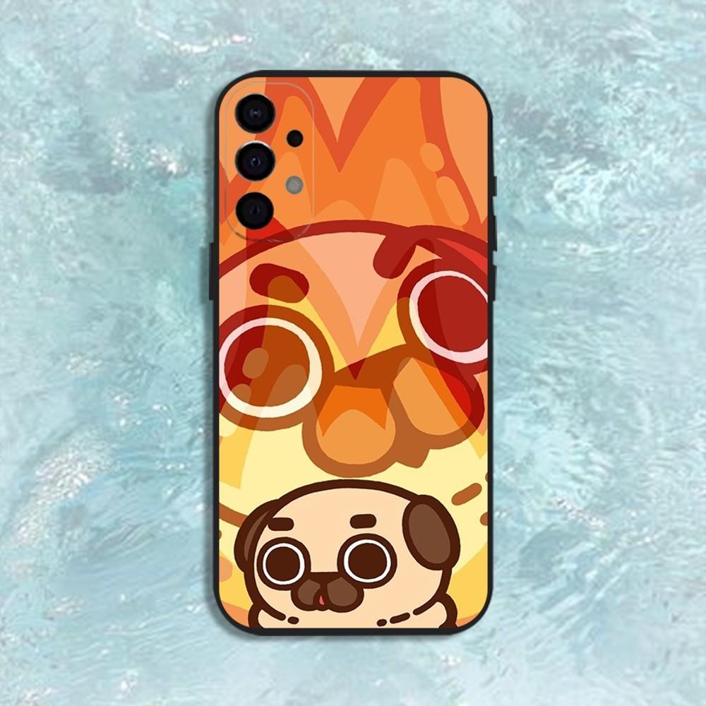 Roztomilý mops pes pouzdro na telefon pro Samsung S25, S24, S21, S22, S23, S30, Ultra, S20, Plus, Fe, Lite, Note, 10, 9, 5G Černý kryt