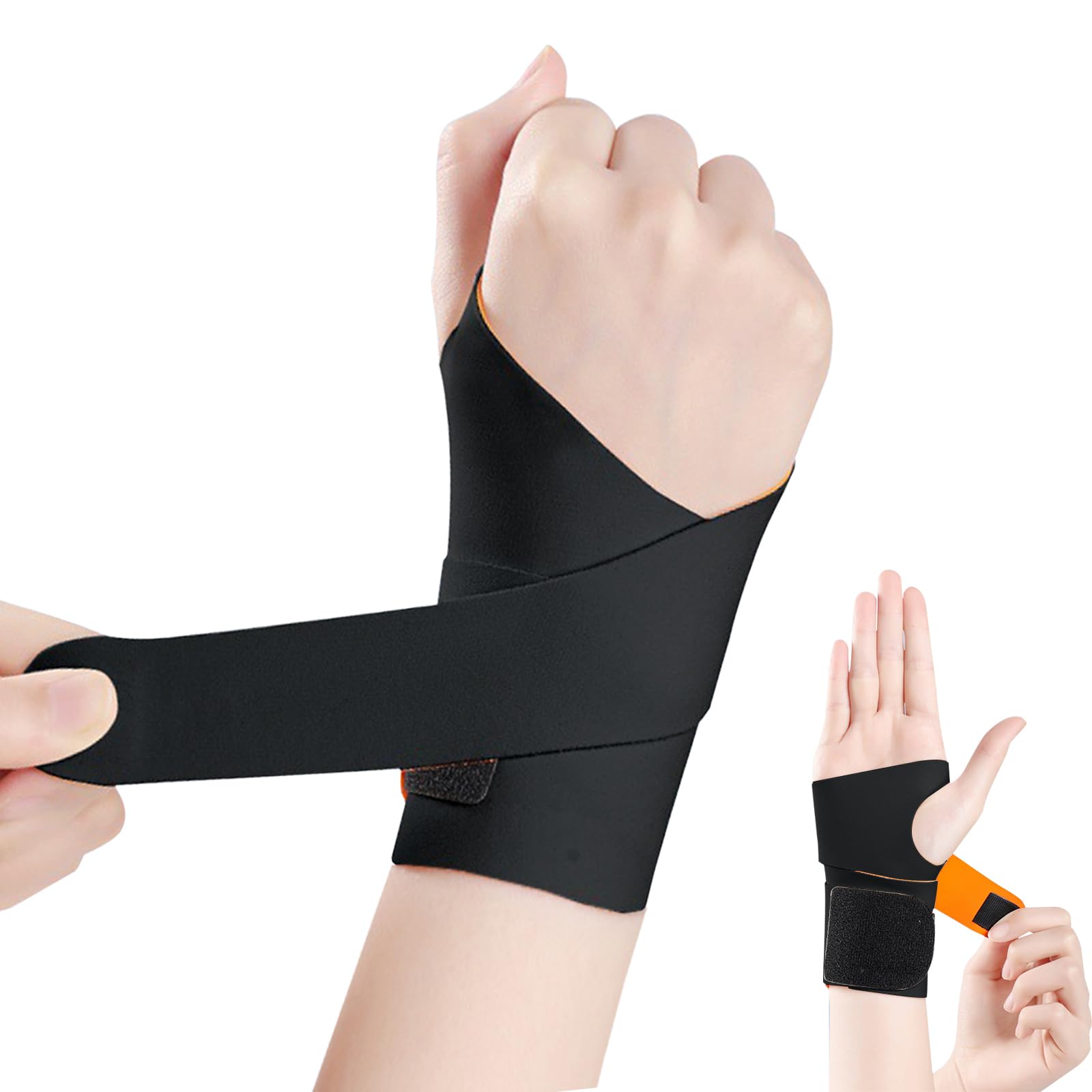 

Wrist Supports and Protects Pressure Breathable Wrist Support for the Base of the Injury Supports Unisex and Support, [Dual Fixation/Adjustable чёрный