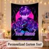 Custom Personalized Tapestry,Solo Leveling Print Custom Name Text Wall Art Hanging for Bedroom