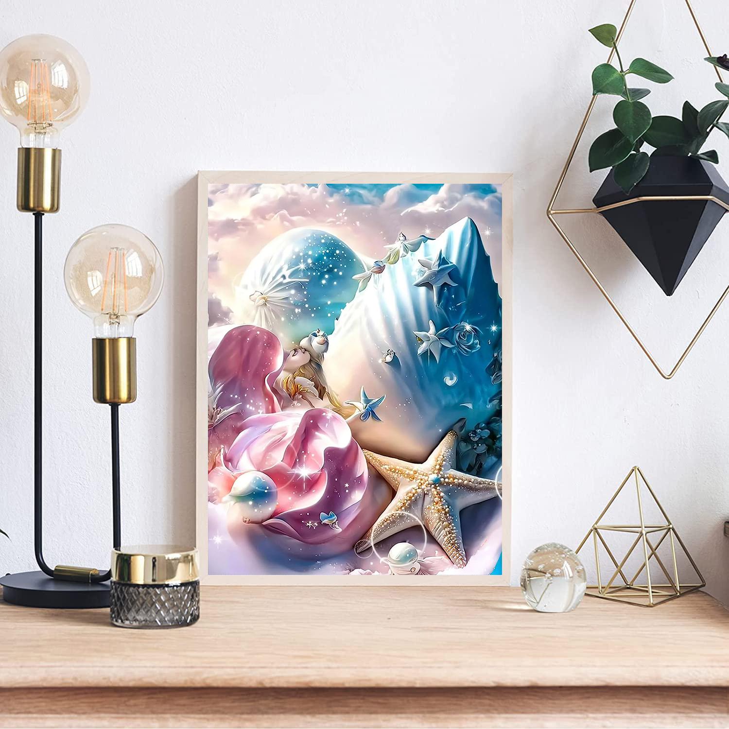 

5D DIY Алмазная картина Красивые ракушки Набор для вышивки крестом Мозаика Алмазная вышивка Роза Полный круглый квадратный дрель Украшение дома Round 30x40cm