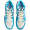 Jordan Zapatillas de Baloncesto para Niños Air Jordan 1 UNC Antideslizantes Resistentes a la Abrasión de Caña Alta Blancas Azules FD1437-402