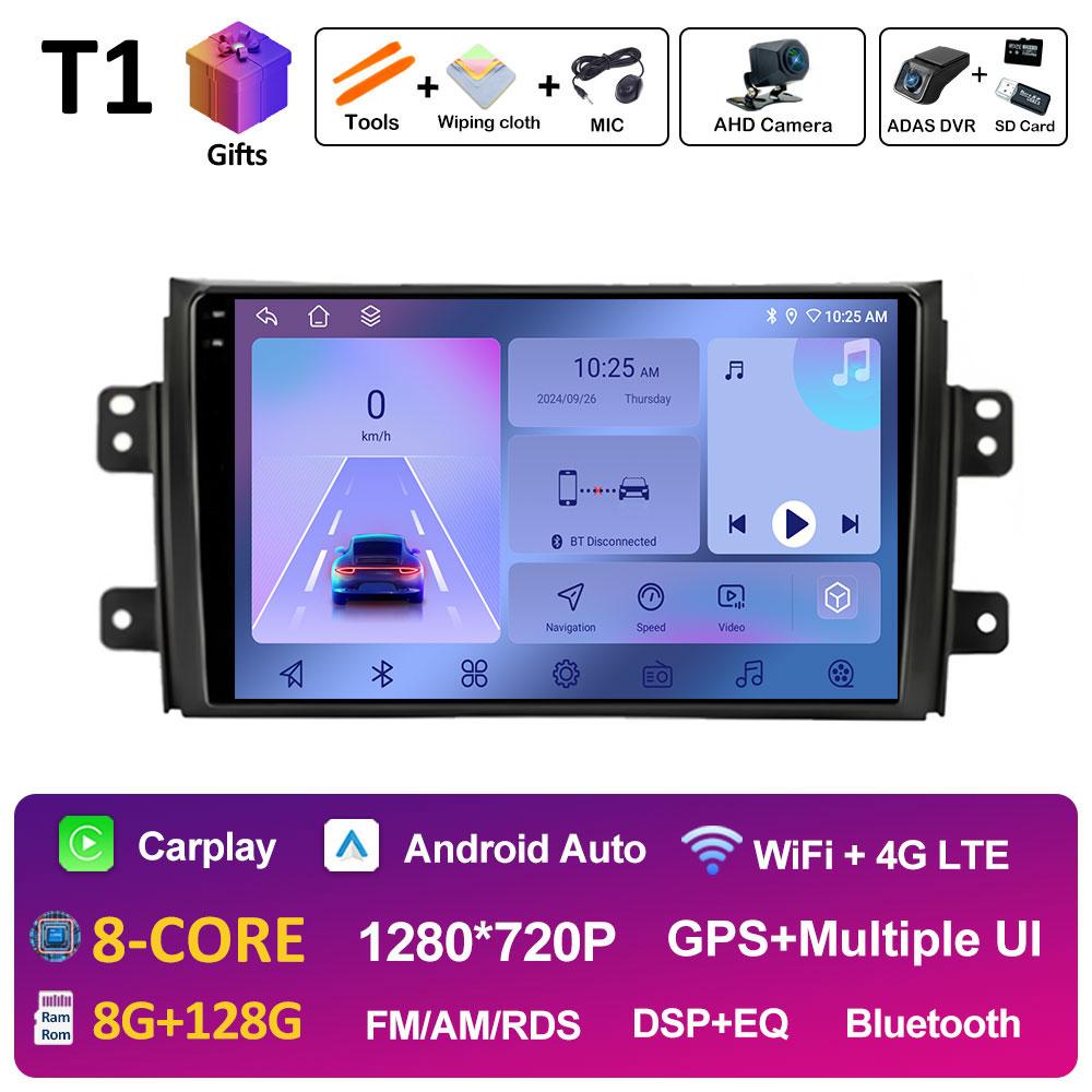 Wireless Carplay Android Intelligent System For Suzuki SX4 SX 4 2006 2007 2008 2009 - 2013 Bluetooth QLED IPS Screen Accessories