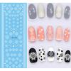 Flowers Feathers Butterflies Letters Pattern DIY Nail Art Sticker Manicure Tools